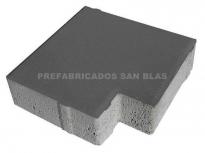 Adoquin Lanza 20x20x6 NEGRO.